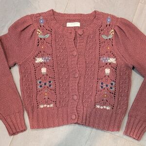 Embroidered Mauve Sweater